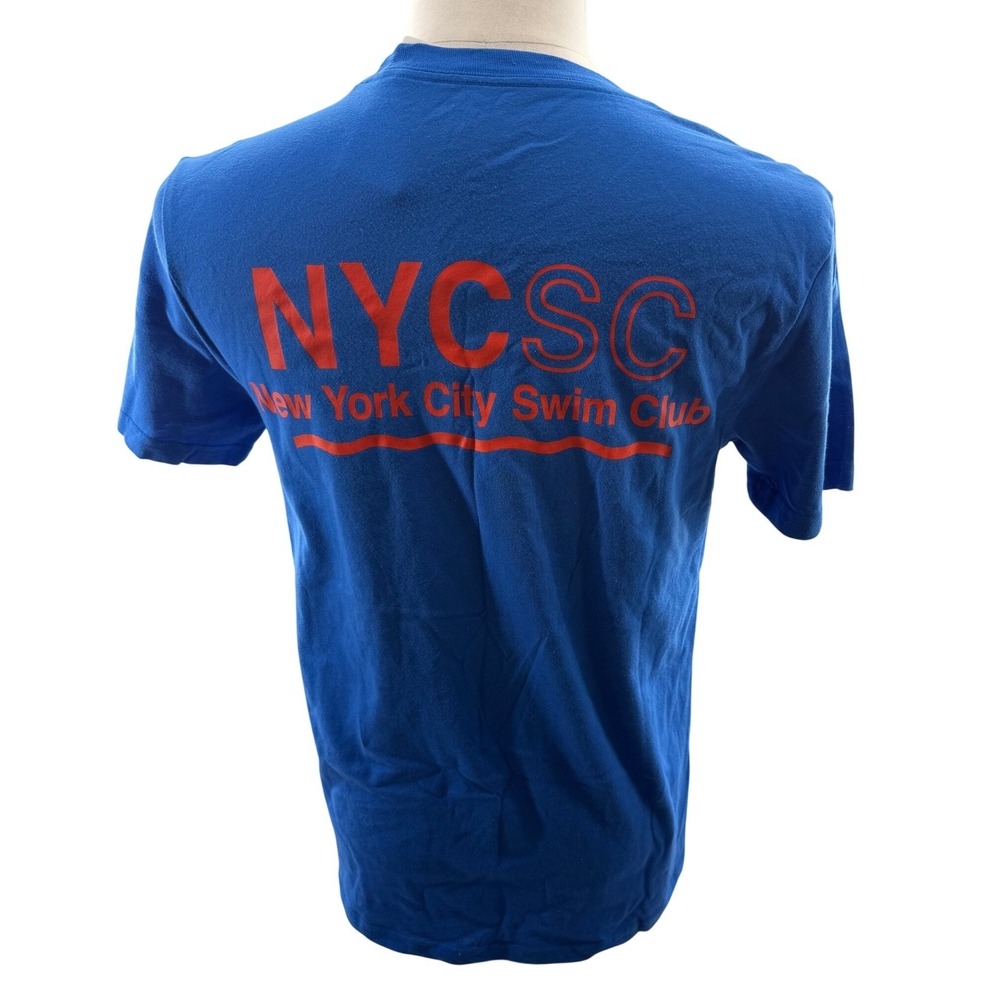 Adidas Mens New York City Swim Club Amplifier Tee Blue Tee Shirt Small New